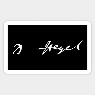 Signature of Georg Wilhelm Friedrich Hegel, German Philosopher Sticker